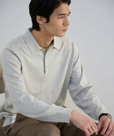 【SALE／30%OFF】GLOBAL WORK シルクブレンドニット/ニットポロシャツ/Salon de GW/638786 グローバルワーク トップス ニット ブラック ネイビー【送料無料】