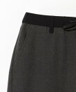 微起毛 ストレッチ テーパードパンツ
