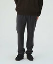 微起毛 ストレッチ テーパードパンツ