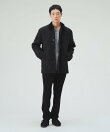 微起毛 ストレッチ テーパードパンツ