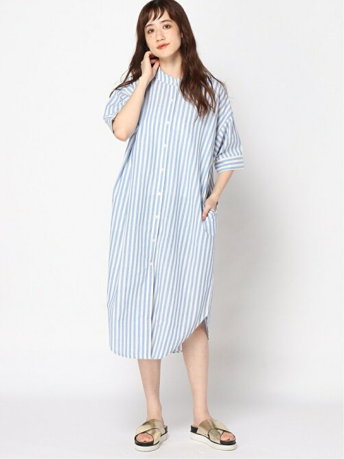 Eversince Web限定 ストライプ バンドカラーシャツワンピース Rakuten Fashion 楽天ファッション 旧楽天 ブランドアベニュー 0160