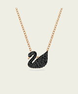 SWAROVSKI 【公式】【スワロフスキー】Swan ペンダント, スワン, 小, ブラック スワロフスキー アクセサ…