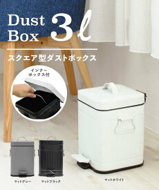 b.c.l Galva/ゴミ箱 スクエアダストボックス 3L 《マットグレー》 アントレスクエア インテリア・生活雑貨 ゴミ箱・ダストボックス グレー