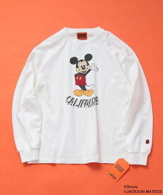 【SALE／10%OFF】BAYFLOW 【JACKSON MATISSE×BAYFLOW】MICKEY長袖Tシャツ ベイフロー トップス カットソー・Tシャツ ホワイト グレー ブルー【送料無料】