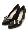 【SALE／10%OFF】ESPERANZA バックルベルトパンプス エスペランサ シューズ・靴 パンプス ブラック シルバー【送料無料】