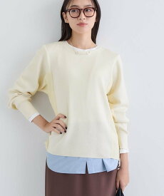 INDIVI 【洗える/選べる8色】トーンアップニット インディヴィ トップス ニット ホワイト ブラック ブルー グレー レッド ワインレッド ピンク【送料無料】