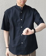 SHIPS any 【WEB限定】SHIPS any:＜接触冷感・ストレッチ・遮熱等＞ハイブリッドリネン バンドカラー シ…