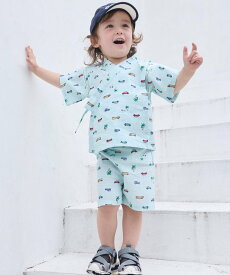 【SALE／30%OFF】petit main 【WEB別注】BOYSアソート甚平 ナルミヤオンライン 着物・浴衣・和装小物 浴衣 ネイビー ブルー