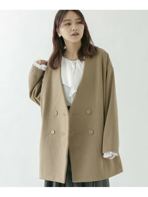 Kbf Bigノーカラーショートコート Rakuten Fashion 楽天ファッション 旧楽天ブランドアベニュー Bs7161
