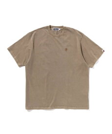 A BATHING APE APE HEAD ONE POINT GARMENT DYED RELAXED FIT TEE ア ベイシング エイプ トップス カットソー・Tシャツ ベージュ ブラック ブラウン グリーン【送料無料】