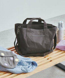 UNITED ARROWS green label relaxing 【WEB限定】2WAY キャンバス トートバッグ / ショルダーバッグ ユナイテッドアローズ グリーンレーベルリラクシング バッグ トートバッグ グレー ホワイト【送料無料】