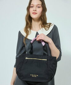 TOCCA 【サスティナブル素材・WEB&一部店舗限定】NUOTO NYLON TOTE トートバッグ トッカ バッグ トートバッグ グレー ブラック ネイビー ベージュ【送料無料】