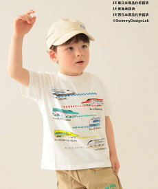 BEAMS mini JR オールスター トレイン Tシャツ 2025SS (90~150cm) ビームス ミニ トップス カットソー・Tシャツ ホワイト イエロー ネイビー