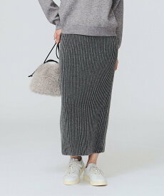 【SALE／50%OFF】B:MING by BEAMS 【別注】LOGAN Knitting Mills / プレーティング ニット スカート ビームス アウトレット スカート その他のスカート ブルー【送料無料】