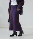 【SALE／50%OFF】B:MING by BEAMS 【別注】LOGAN Knitting Mills / プレーティング ニット スカート ビームス アウトレット スカート その他のスカート ブルー【送料無料】