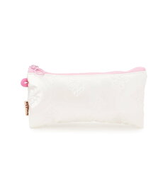 Mignonjour Mignonjour/(W)キルティングペンケース ミニョントレフル ルームヨンマルサンセレクティッド 財布・ポーチ・ケース ポーチ ホワイト シルバー ピンク