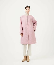 【SALE／50%OFF】Sybilla シルク中綿キルトコート シビラ ジャケット・アウター その他のジャケット・アウター ホワイト ブラック ピンク【送料無料】