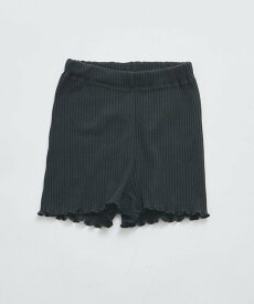 pairmanon 【リブコットン100】ガールズ 1分丈リブレギンス ペアマノン 靴下・レッグウェア レギンス・スパッツ グレー ベージュ ブラウン ブラック ホワイト