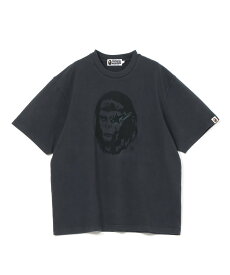A BATHING APE WGM GARMENT DYED RELAXED FIT TEE ア ベイシング エイプ トップス カットソー・Tシャツ ベージュ ブラック【送料無料】