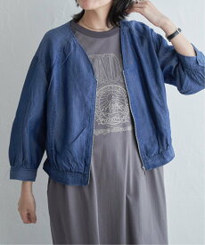 【SALE／10%OFF】VENCE share style Ladys デニムVネックブルゾン ヴァンス エクスチェンジ ジャケット・アウター その他のジャケット・アウター カーキ ブルー