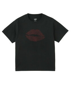 �ySALE�^30%OFF�zX-girl RHINESTONE LIP S/S TEE �G�b�N�X�K�[�� �g�b�v�X �J�b�g�\�[�ET�V���c �z���C�g �u���b�N�y���������z