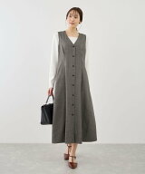 ROPE' PICNIC ウエストタックジャンパースカート ロペピクニック ワンピース・ドレス ジャンパースカート…