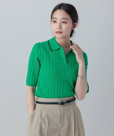 【SALE／20%OFF】GLOBAL WORK MATINEE LINE/ニットポロプルオーバー5分袖/646674 グローバルワーク トップス ポロシャツ ブラウン ブラック グリーン