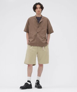 MHL. COTTON LINEN TINY RIPSTOP TROUSERS �}�[�K���b�g�E�n�E�G�� �p���c ���̑��̃p���c �O���[ �J�[�L�O���[���y���������z