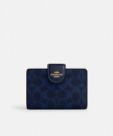 【SALE／45%OFF】COACH OUTLET ミディアム コーナー ジップ ウォレット・シグネチャー キャンバス コーチ…