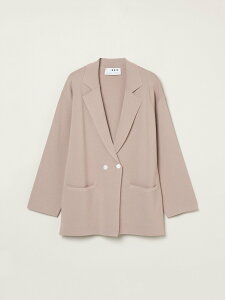 three dots Knit outer l/s jacket �X���[�h�b�c �g�b�v�X �j�b�g �x�[�W�� �s���N �z���C�g �u���b�N �O���[ �l�C�r�[ �u���[�y���������z