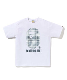 A BATHING APE BLEACHED BAPE CHECK BY BATHING APE TEE ア ベイシング エイプ トップス カットソー・Tシャツ ホワイト【送料無料】