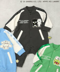 【SALE／20%OFF】BREEZE 【リンク】サンリオキャラクターズ/スカジャン風カバーオール エフオーオンラインストア マタニティウェア・ベビー用品 ロンパース・カバーオール ブルー グリーン ブラック