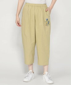 【SALE／40%OFF】SUPER HAKKA コットンナイロンストレッチダリアブーケポイント刺繍オーバルパンツ スーパーハッカ パンツ その他のパンツ グレー カーキグリーン イエロー【送料無料】