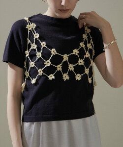 �ySALE�^50%OFF�zSALON adam et rope' �ySERA STUDIO�zlarge flowers OYA top �T���� �A�_�� �G ���y �g�b�v�X �x�X�g�E�W�� �x�[�W�� �l�C�r�[�y���������z