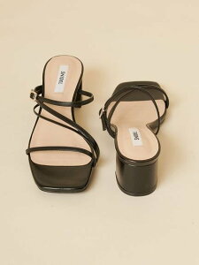 SNIDEL �X�g���b�v�o���G�~���[�� �X�i�C�f�� �V���[�Y�E�C �T���_�� �z���C�g �u���b�N�y���������z