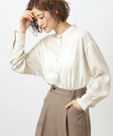 【SALE／9%OFF】grove とろみと落ち感で女性らしく着られるブラウスシャツ グローブ トップス シャツ・ブラウス ホワイト