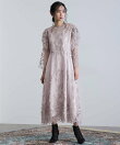 ボタニカル柄刺繍ドレス結婚式オケージョンドレス同窓会パーティードレスお呼ばれ