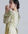 ボタニカル柄刺繍ドレス結婚式オケージョンドレス同窓会パーティードレスお呼ばれ