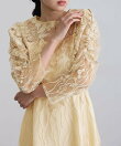 ボタニカル柄刺繍ドレス結婚式オケージョンドレス同窓会パーティードレスお呼ばれ