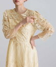 ボタニカル柄刺繍ドレス結婚式オケージョンドレス同窓会パーティードレスお呼ばれ
