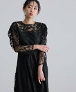 ボタニカル柄刺繍ドレス結婚式オケージョンドレス同窓会パーティードレスお呼ばれ
