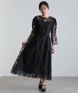 ボタニカル柄刺繍ドレス結婚式オケージョンドレス同窓会パーティードレスお呼ばれ