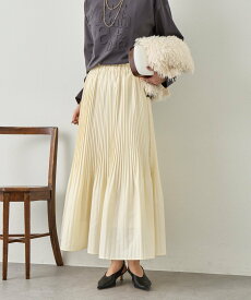 【SALE／55%OFF】Jena espace merveilleux プリーツスカート ジェナエスパスメルヴェイユ スカート ロング・マキシスカート ベージュ ホワイト グレー【送料無料】