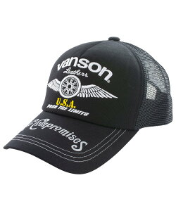 Vanson Leathers MESH CAP �o���\�����U�[�Y �X�q �L���b�v �u���b�N�y���������z
