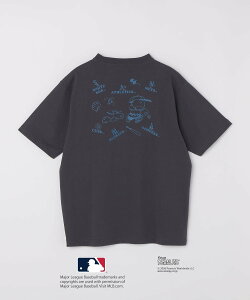 SHIPS MEN SHIPS: PEANUTS*MLB �v�����g T�V���c 26SS �V�b�v�X �g�b�v�X �J�b�g�\�[�ET�V���c �O���[ �l�C�r�[ �z���C�g�y���������z