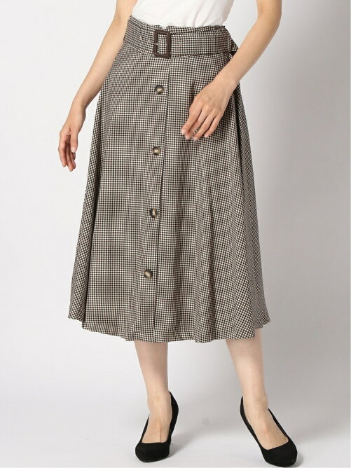 Eimy Pearl By Powder Sugar W ガンクラブチェックベルト付きスカート Rakuten Fashion 楽天ファッション 旧楽天ブランドアベニュー Bp4165