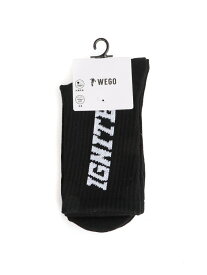 【SALE／16%OFF】WEGO WEGO/(L)IGNITEロゴソックス ウィゴー ファッショングッズ ソックス/靴下 ブラック ホワイト グリーン