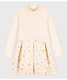 【SALE／30%OFF】PETIT BATEAU チュビックキルティングプリントワンピース プチバトー ワンピース・ドレス ワンピース ホワイト【送料無料】