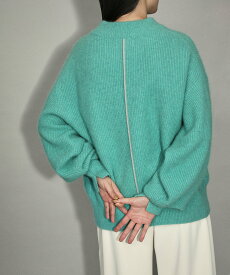 【SALE／10%OFF】ADAM ET ROPE' FEMME 【WEB限定】FOXWOOLミックス畦ニットプルオーバー アダムエロペ トップス ニット ブラック グレー ブルー【送料無料】