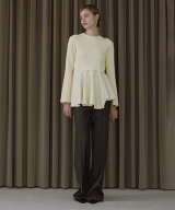 【SALE／30%OFF】ADAM ET ROPE' FEMME 【サステナブル】ペプラムコンビニットプルオーバー アダムエロペ …